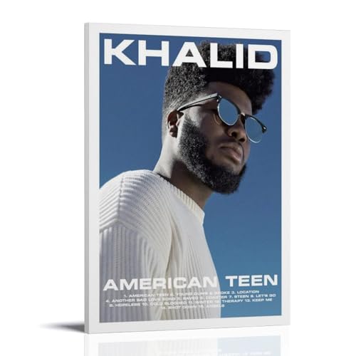 ZWSYHJ Khalid American TeenRetro ästhetische Leinwand-Wandgemälde, verschiedene Stile der Druckherstellung, Schlafzimmer, Wanddekoration, Rahmenstil, 30 x 45 cm von ZWSYHJ