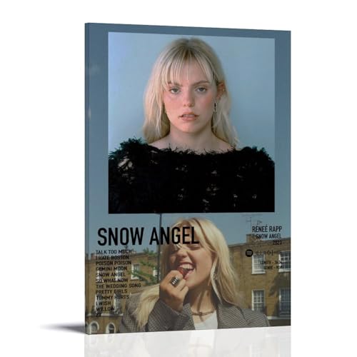ZWSYHJ Reneé Rap-Album "Snow Angel", Retro-Kunstdruck, ästhetisch, verschiedene Arten der Druckherstellung, Schlafzimmer-Wanddekoration, Rahmenstil, 20 x 30 cm von ZWSYHJ