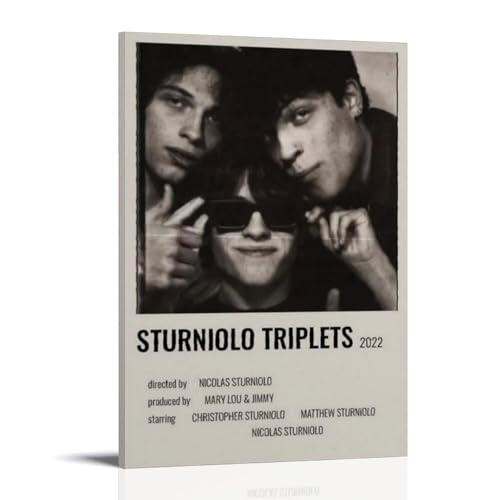 ZWSYHJ Sturniolo TripletsRetro ästhetische Leinwand-Wandgemälde, verschiedene Stile der Druckherstellung, Schlafzimmer, Wanddekoration, Rahmenstil, 50 x 75 cm von ZWSYHJ