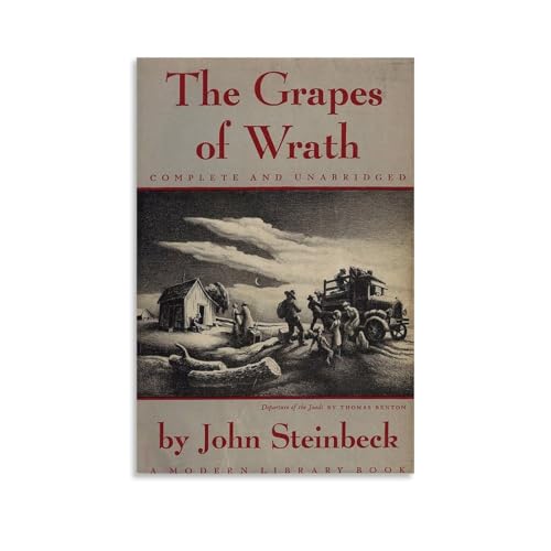 ZWSYHJ The Grapes of Wrath John SteinbeckRetro ästhetische Leinwand-Wandgemälde, verschiedene Stile der Druckherstellung, Schlafzimmer-Wanddekoration, ungerahmt, 20 x 30 cm von ZWSYHJ