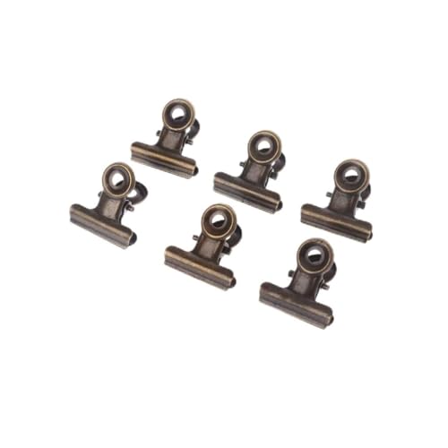 6 Stück Edelstahl Briefpapier Fotodatei Binder Clip Tasche Versiegelung Büroklammern und Binder-Clips Set Gold von ZWTPGKRD