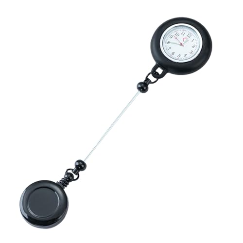 Ausziehbarer Ausweishalter mit leuchtender Krankenschwesteruhr, Perlenhalter mit Gürtelclip, für Krankenschwestern, Ärzte, Sanitäter von ZWTPGKRD