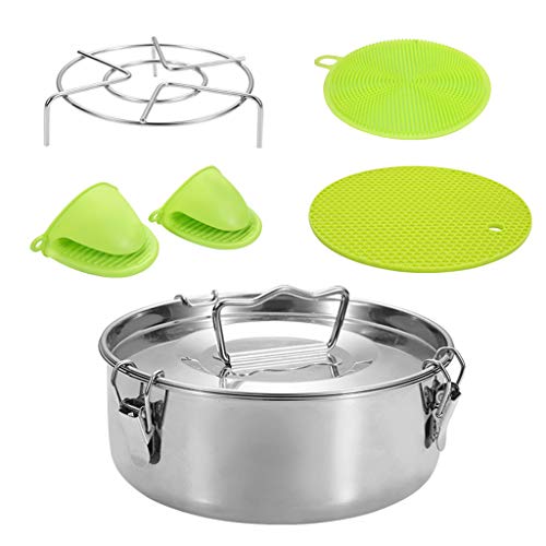 Dampfgarer Topf Stapelbar Edelstahl Lebensmittelkorb Kochgeschirr Dampfschale Topf Zubehör Runde Box Dampfgarer Topf Stapelbar Edelstahl Lebensmittelkorb Kochgeschirr Dampfschale Topf Zubehör Runde Box von ZWTPGKRD