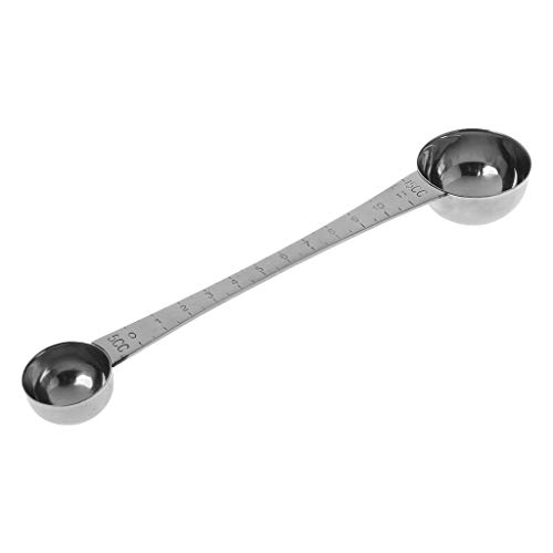 Doppelend-Messlöffel aus Edelstahl mit Skala, Kaffeelöffel, Esslöffel, Kaffeemaschine Doppelend-Messlöffel aus Edelstahl mit Skala, Kaffeelöffel, Esslöffel, Kaffeemaschine von ZWTPGKRD