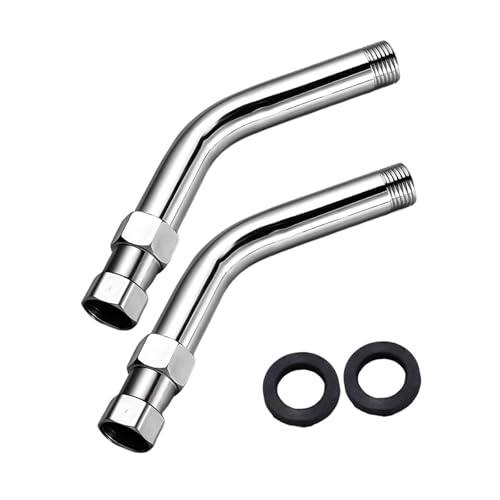 Dusch-Winkeladapter aus Stahl mit nicht korrosionalem Design, flexible Kopfverlängerungswinkel, 2 Einheiten für den Heimgebrauch, Schlauch-Winkelverbinder Dusch-Winkeladapter aus Stahl mit nicht korrosionalem Design, flexible Kopfverlängerungswinkel, 2 Einheiten für den Heimgebrauch, Schlauch-Winkelverbinder von ZWTPGKRD