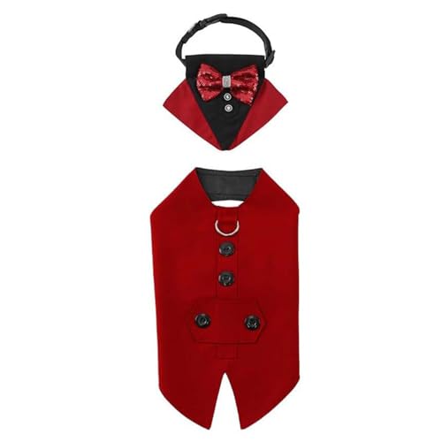 Haustier-Kleidungs-Set, modisches Partykleid, Anspruchsvoller, großer Smoking für Haustierfeiern, modische Kleidung von ZWTPGKRD