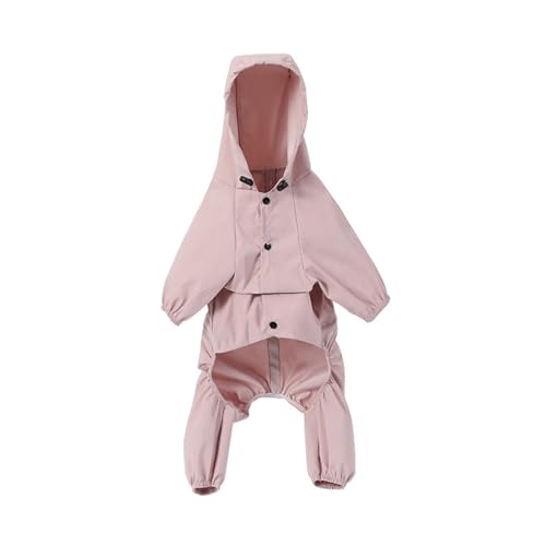 Hunde-Regenmantel, reflektierende Streifen, wasserdichte Jacken für Outdoor-Jumpsuits, Zuverlässigkeit, Haustier-Regenmäntel, groß, mit Kapuze und Kapuze, Größe L von ZWTPGKRD