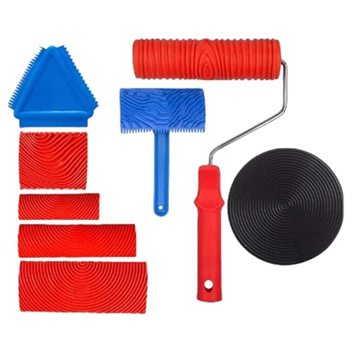 Komplettes Malerset mit Trockenbau Texturwalzen und Walzenrahmen für Wandoberflächen Oberflächen Täglicher Gebrauch Farbroller Rahmen Set Komplettes Malerset mit Trockenbau Texturwalzen und Walzenrahmen für Wandoberflächen Oberflächen Täglicher Gebrauch Farbroller Rahmen Set von ZWTPGKRD