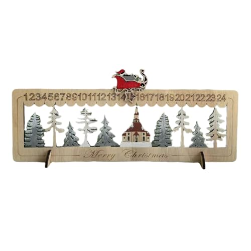LED beleuchteter Holz Adventskalender Geschnitzt Holz Weihnachtsszene Countdowns Kalender mit LED-Lichtern und Baumhaus Weihnachtsbaumschmuck LED beleuchteter Holz Adventskalender Geschnitzt Holz Weihnachtsszene Countdowns Kalender mit LED-Lichtern und Baumhaus Weihnachtsbaumschmuck von ZWTPGKRD