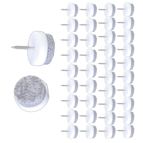 Möbelgleiter aus Filz mit Nägeln für Bodenschutz und Kratzschutz, 22 mm Durchmesser, 50 Stück von ZWTPGKRD