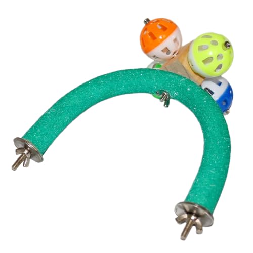 Papageien-Sitzstange für Vogel mit drehbarem Ball, Nymphensittichständer, Vogelkäfig-Kletterspielzeug für Sittiche, Wellensittiche, Vogelkäfig-Zubehör von ZWTPGKRD