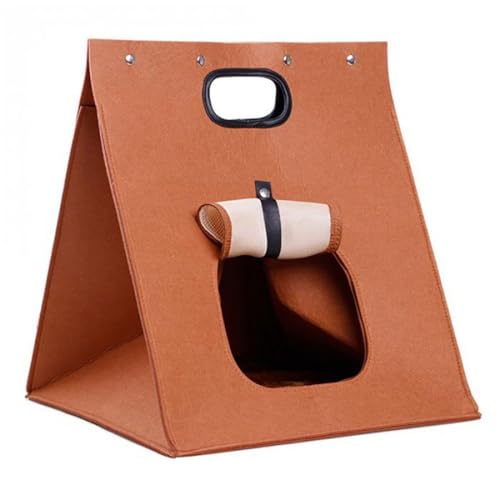 Tragbares Filzhaus für Haustierbesitzer unterwegs, weich, warm und praktisch, faltbar, 4 kg, Katzenbett, Höhle, Betten, Innenkatzen Tragbares Filzhaus für Haustierbesitzer unterwegs, weich, warm und praktisch, faltbar, 4 kg, Katzenbett, Höhle, Betten, Innenkatzen von ZWTPGKRD