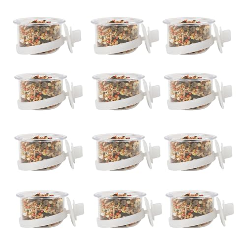 Transparenter Futterbehälter für Vögel, Papageien, große Kapazität, Futterspender für Käfig-Fütterung, Futter-Werkzeug, Outdoor, hängbar, mit Schraube von ZWTPGKRD