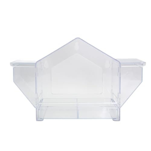 Vogelfutterstation aus transparentem Acryl mit Saugnäpfen für die Beobachtung im Freien und einfache Reinigung, Futterstation mit transparentem Fenster von ZWTPGKRD