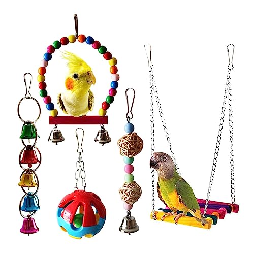 Vogelschaukel Papageien Käfig Spielzeug Schaukel Set Holzleiter Training Für Kleine Größe Vögel Papageien Spielständer Set Holzstange Kauspielzeug Vogelschaukel Papageien Käfig Spielzeug Schaukel Set Holzleiter Training Für Kleine Größe Vögel Papageien Spielständer Set Holzstange Kauspielzeug von ZWTPGKRD