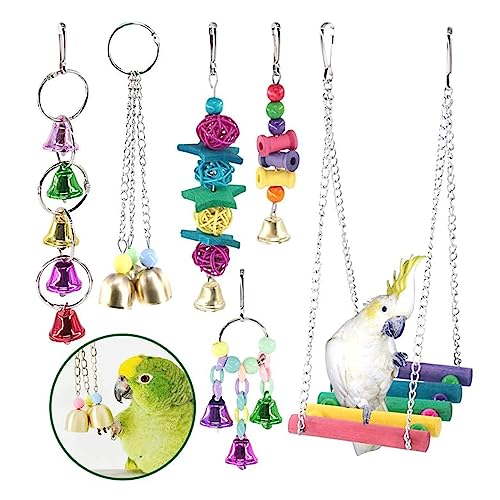 Vogelschaukel Papageien Käfig Spielzeug Schaukel Set Holzleiter Training Für Kleine Größe Vögel Papageien Spielständer Set Holzstange Kauspielzeug Vogelschaukel Papageien Käfig Spielzeug Schaukel Set Holzleiter Training Für Kleine Größe Vögel Papageien Spielständer Set Holzstange Kauspielzeug von ZWTPGKRD