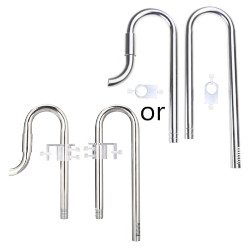 ZWTPGKRD Aquarium Wasserfische für Aquarium Filter Einlauf Abfluss Rohr Edelstahlwanne Aquarium Edelstahlrohr von ZWTPGKRD