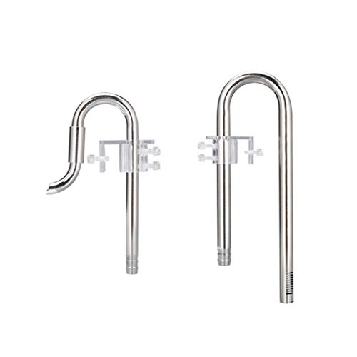 ZWTPGKRD Aquarium Wasserfische für Aquarium Filter Einlauf Abfluss Rohr Edelstahlwanne Aquarium Edelstahlrohr von ZWTPGKRD