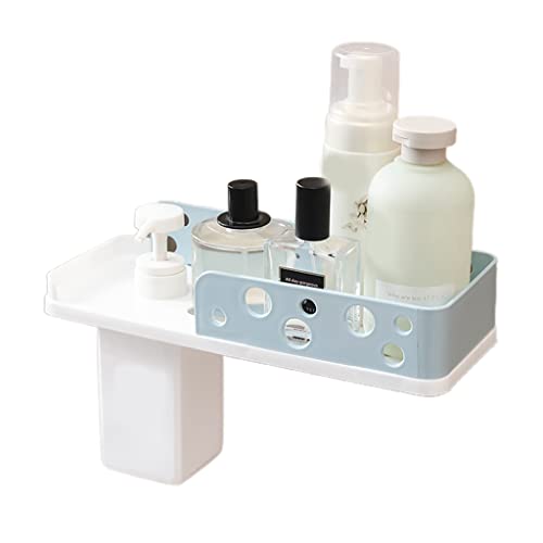 ZWTPGKRD Badezimmer-Aufbewahrungsregal, wandmontiert, ohne Nägel, ohne Bohren, WC-Organizer, wasserdicht, staubdicht, ohne Schrauben, strapazierfähig, blau, grün, grau, gelb von ZWTPGKRD