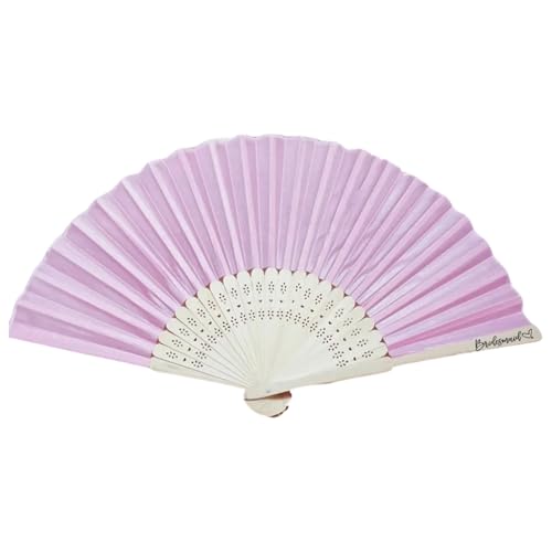ZWTPGKRD Eleganter faltbarer Ventilator für Braut, Brautjungfer, mit Holzrippen, Verlobungsgeschenk, Brautparty, Zubehör für Hochzeit, Party, Handheld von ZWTPGKRD
