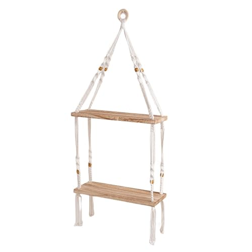 ZWTPGKRD Elegantes Pflanzenregal zur Wandmontage, handgewebtes Baumwollseil, Badezimmer-Aufbewahrung, Organizer, schwimmender Ständer, Ornamente, Pflanzenregal von ZWTPGKRD