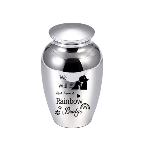 ZWTPGKRD Gedenkurne für Hunde, Haustier-Asche, mit Gedenkwort, Erinnerungs-Souvenir, Aluminium-Legierung, Katzenurnen für Verlust, Haustierurne für Souvenir-Erinnerungen von ZWTPGKRD