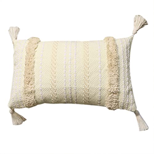 ZWTPGKRD Lendenwirbelkissen mit Quasten, Tribal-Gewebe, getuftete Stickerei, gestreiftes Patchwork-Kissen, C-Quasten, Tribal-Kissenbezug ZWTPGKRD Lendenwirbelkissen mit Quasten, Tribal-Gewebe, getuftete Stickerei, gestreiftes Patchwork-Kissen, C-Quasten, Tribal-Kissenbezug von ZWTPGKRD