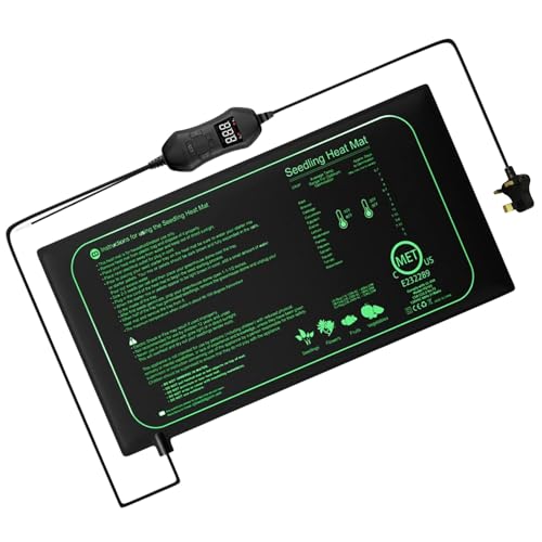 ZWTPGKRD Pflanzen-Heizkissen mit verstellbarem Thermostat, wasserdichte Sämling-Heizmatte für Zuhause, Gewächshaus und Innenanbau, umweltfreundliche Pflanzenkeimmatte von ZWTPGKRD