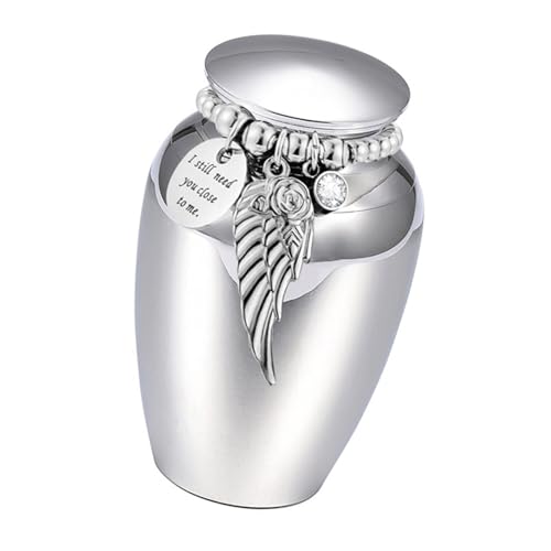 ZWTPGKRD Urne für Haustiere, mit Gravur, Perlen, Flügel, rostfrei, auslaufsicher, Aschebehälter für Hunde und Katzen, Erinnerungsurne ZWTPGKRD Urne für Haustiere, mit Gravur, Perlen, Flügel, rostfrei, auslaufsicher, Aschebehälter für Hunde und Katzen, Erinnerungsurne von ZWTPGKRD