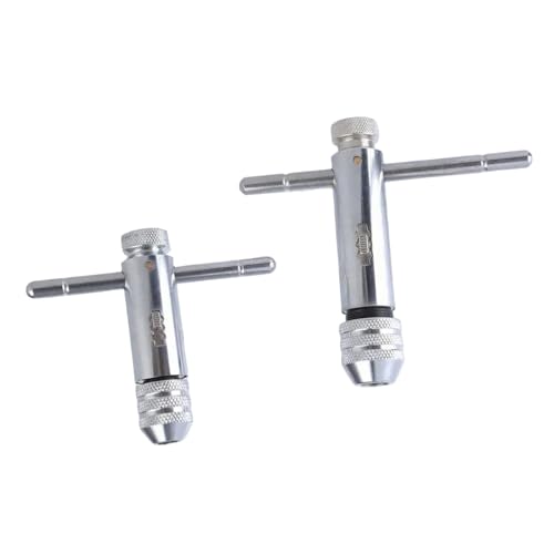 ZWTPGKRD Verstellbarer Windeisen für 3–12 mm Handgewindebohrer, hohe Festigkeit, Stahl, Metallbearbeitung, Reparaturen, Mechaniker, Heimgebrauch, 2 Stück von ZWTPGKRD