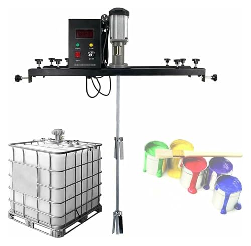 1000 l elektrisches IBC-Rührwerk, 980 W Farbtank-Mischmaschine mit 720–1200 mm verstellbarem 900 mm Edelstahl-Rührstab, elektrisches festes Rührgerät for Rühren von Farbe, Beschichtung, Kleber, Zement von ZWXBDPDM