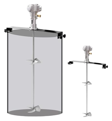 55 Gallonen pneumatischer Farbmischer, 1/2 PS Tankfass-Luftrührer, Farbrührmaschine, Mischwerkzeug for viskose flüssige Tintenfarbe (Edelstahlklinge)(Stainless Steel Blade) von ZWXBDPDM