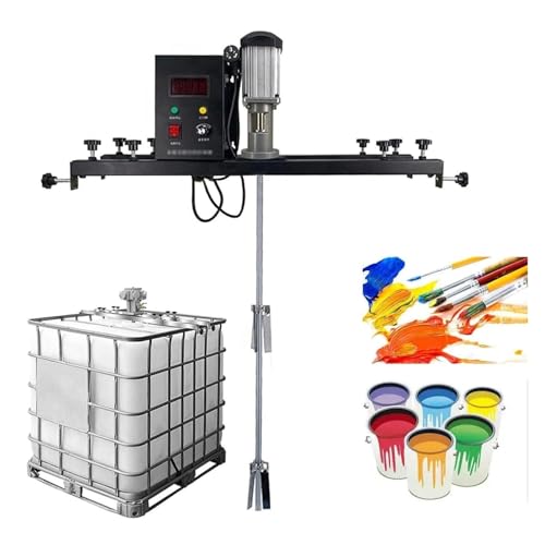 980 W elektrischer Tankmischer, Farbmischer mit 900 mm Edelstahl-Rührstab und Laufrad, 720~1200 mm einstellbar, for Mischen von Farbe, Beschichtung, Kleber, Zement(A) von ZWXBDPDM