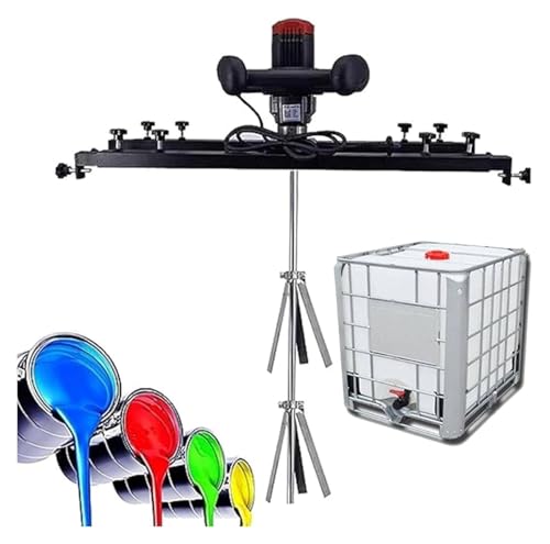 Farbmischer, Elektrische Tankmischmaschine, Hand-Schlammmischer for Farbe, Fugenmörtel, Gips, Dünnbettmörtel, Futterrührwerkzeug, Teleskopbereich 65~125 cm,(A) von ZWXBDPDM