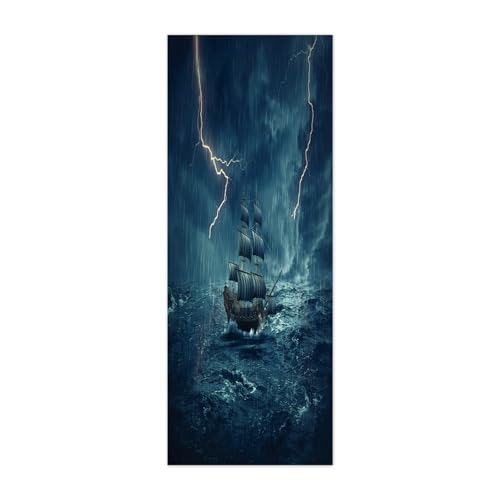 3D Türaufkleber Segelboot B83 x H204cm Türtapete Wandbild Selbstklebend PVC Wasserdicht Abnehmbar Türfolie TürPoster Fototapete Wohnzimmer Schlafzimmer küche bad büro von ZWYHYP