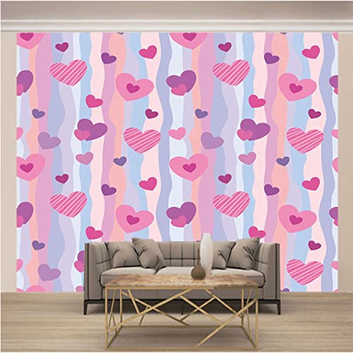 Fototapete 3D Effekt Liebe Wandtapete Moderne Wanddeko Design Wand Dekoration Wohnzimmer Schlafzimmer 250cm×175cm(Breite x Höhe) von ZWYHYP
