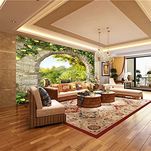 Fototapete 3D Effekt Wald Wandtapete Moderne Wanddeko Design Wand Dekoration Wohnzimmer Schlafzimmer 300cm×210cm(Breite x Höhe) von ZWYHYP