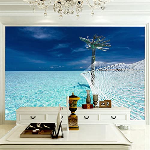 Fototapete Meer 3D Effekt Tapeten Tapete Wandbilder Wohnzimmer Schlafzimmer Dekoration Moderne Wanddeko 200cm×140cm(Breite x Höhe) von ZWYHYP