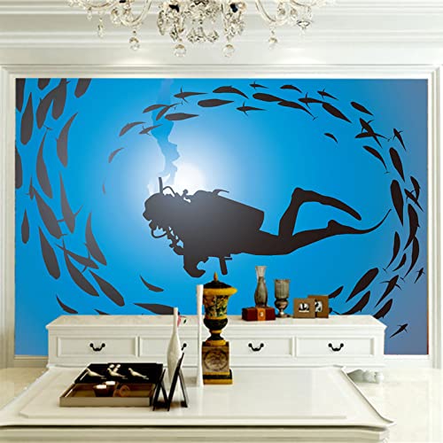 Tapete Wandbilder Für Wohnzimmer Gerätetauchen 3D-Poster Fototapete Decke Wandbild Moderne Wohnzimmer Schlafzimmer Deckendekoration Wandverkleidung 150cm×105cm(Breite x Höhe) von ZWYHYP