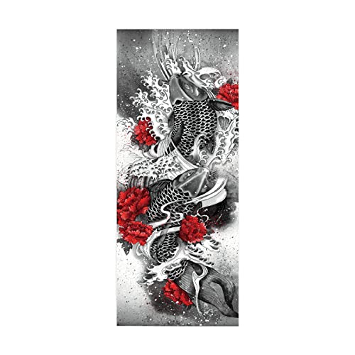 Tür tapeten 3d selbstklebend Goldfisch B77 x H200cm Türposter Türaufkleber Abnehmbare Vinyl türfolie Fototapete diy Wandbild Wohnzimmer Schlafzimmer Kinderzimmer Badezimmer von ZWYHYP