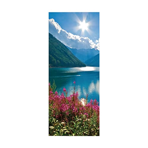 Tür tapeten 3d selbstklebend Seen B90 x H200cm Türposter Türaufkleber Abnehmbare Vinyl türfolie Fototapete diy Wandbild Wohnzimmer Schlafzimmer Kinderzimmer Badezimmer von ZWYHYP