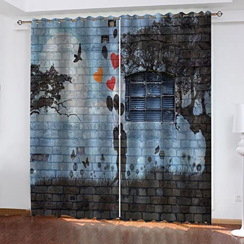 ZWYHYP 3D VerdunkelungsvorhängHäuser 2X B140x H260cm Blickdichte Gardinen Verdunkelungsvorhang Lichtundurchlässige Vorhang mit Ösen für Schlafzimmer 2er Set ZWYHYP 3D VerdunkelungsvorhängHäuser 2X B140x H260cm Blickdichte Gardinen Verdunkelungsvorhang Lichtundurchlässige Vorhang mit Ösen für Schlafzimmer 2er Set von ZWYHYP