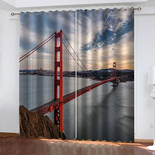 ZWYHYP Verdunkelungsvorhang 3D Brücke 2X B140x H260cm Gardinen Wohnzimmer 2er Set Thermo Vorhang Blickdicht ösen Verdunkelungsgardine lichtundurchlässig Fenster für Schlafzimmer Kinderzimmer ZWYHYP Verdunkelungsvorhang 3D Brücke 2X B140x H260cm Gardinen Wohnzimmer 2er Set Thermo Vorhang Blickdicht ösen Verdunkelungsgardine lichtundurchlässig Fenster für Schlafzimmer Kinderzimmer von ZWYHYP