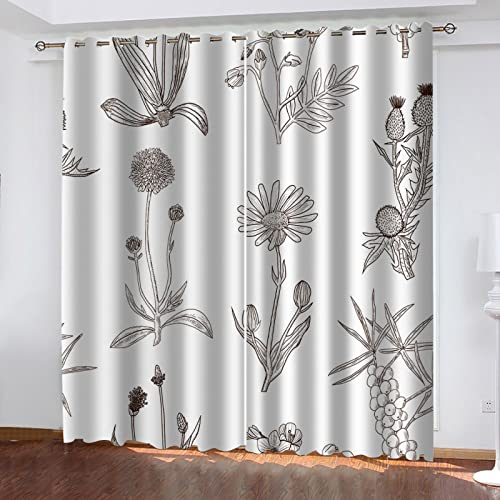 ZWYHYP Vorhang Blickdicht mit Ösen Blumen 2X B140x H245cm 3D Verdunkelungsvorhang 2er Set Gardine Polyester für Schlafzimmer Kinderzimmer Wohnzimmer Dekoration ZWYHYP Vorhang Blickdicht mit Ösen Blumen 2X B140x H245cm 3D Verdunkelungsvorhang 2er Set Gardine Polyester für Schlafzimmer Kinderzimmer Wohnzimmer Dekoration von ZWYHYP