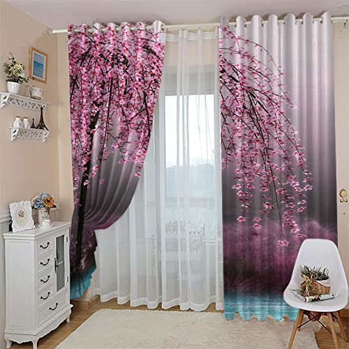 ZWYHYP Vorhang Blickdicht mit Ösen Bunter Blumenbaum 2X B140x H245cm 3D Verdunkelungsvorhang 2er Set Gardine Polyester für Schlafzimmer Kinderzimmer Wohnzimmer Dekoration ZWYHYP Vorhang Blickdicht mit Ösen Bunter Blumenbaum 2X B140x H245cm 3D Verdunkelungsvorhang 2er Set Gardine Polyester für Schlafzimmer Kinderzimmer Wohnzimmer Dekoration von ZWYHYP