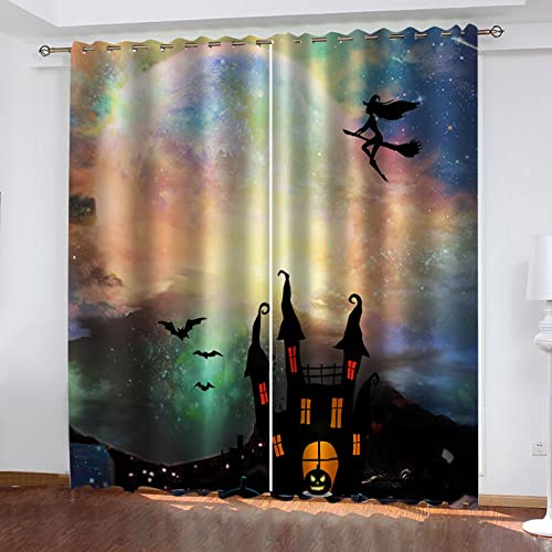 ZWYHYP Vorhang Blickdicht mit Ösen Horrorhaus 2X B140x H245cm 3D Verdunkelungsvorhang 2er Set Gardine Polyester für Schlafzimmer Kinderzimmer Wohnzimmer Dekoration ZWYHYP Vorhang Blickdicht mit Ösen Horrorhaus 2X B140x H245cm 3D Verdunkelungsvorhang 2er Set Gardine Polyester für Schlafzimmer Kinderzimmer Wohnzimmer Dekoration von ZWYHYP