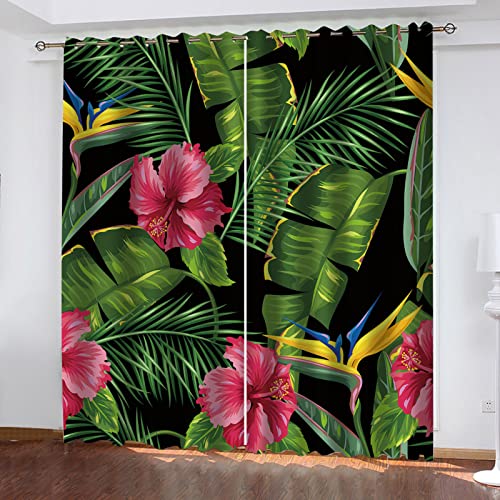 ZWYHYP Vorhang Blickdicht ösen 2er Set Blumen 2X B117x H138cm Gardine Lichtundurchlässig Fenstervorhang Wohnzimmer Schlafzimmer ZWYHYP Vorhang Blickdicht ösen 2er Set Blumen 2X B117x H138cm Gardine Lichtundurchlässig Fenstervorhang Wohnzimmer Schlafzimmer von ZWYHYP