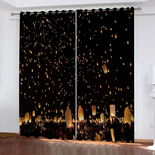 ZWYHYP Vorhang Blickdicht ösen 2er Set Laterne 2X B117x H138cm Gardine Lichtundurchlässig Fenstervorhang Wohnzimmer Schlafzimmer ZWYHYP Vorhang Blickdicht ösen 2er Set Laterne 2X B117x H138cm Gardine Lichtundurchlässig Fenstervorhang Wohnzimmer Schlafzimmer von ZWYHYP