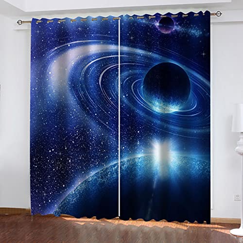 ZWYHYP Vorhang Blickdicht ösen 2er Set Planet 2X B117x H138cm Gardine Lichtundurchlässig Fenstervorhang Wohnzimmer Schlafzimmer ZWYHYP Vorhang Blickdicht ösen 2er Set Planet 2X B117x H138cm Gardine Lichtundurchlässig Fenstervorhang Wohnzimmer Schlafzimmer von ZWYHYP