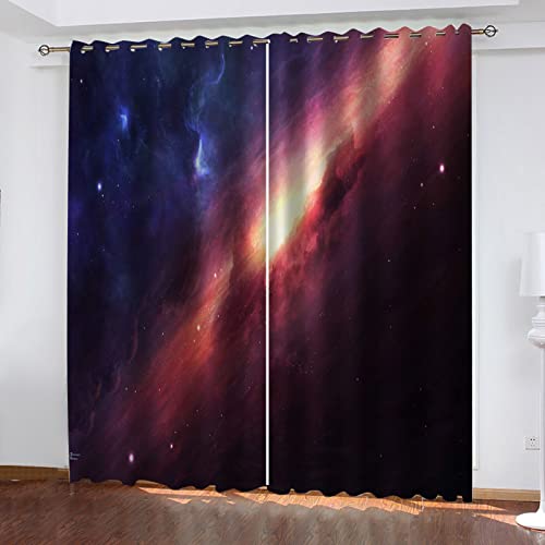 ZWYHYP Vorhang Blickdicht ösen 2er Set Sternenhimmel 2X B117x H138cm Gardine Lichtundurchlässig Fenstervorhang Wohnzimmer Schlafzimmer ZWYHYP Vorhang Blickdicht ösen 2er Set Sternenhimmel 2X B117x H138cm Gardine Lichtundurchlässig Fenstervorhang Wohnzimmer Schlafzimmer von ZWYHYP